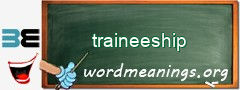 WordMeaning blackboard for traineeship